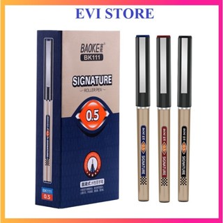 Hộp 12 cây bút lông kim Baoke BK111 / Bút gel nước Signature Baoke 111 ngòi 0.5mm