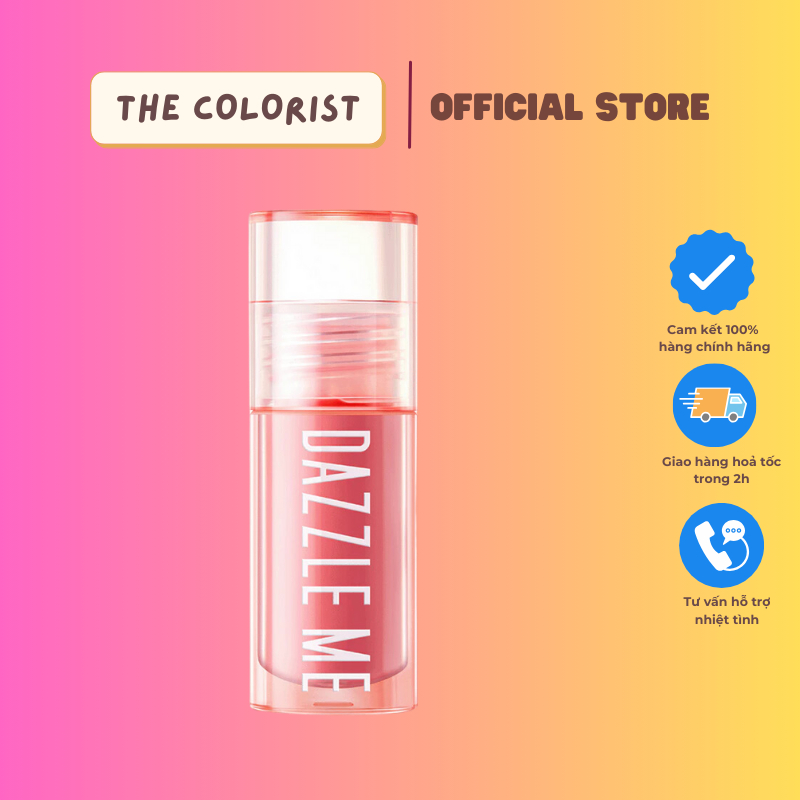 DAZZLE ME Kem Má Hồng Chống Thấm Nước Và Mồ Hôi Ửng Hồng Tự Nhiên Heart-Melt Creamy Liquid Blush