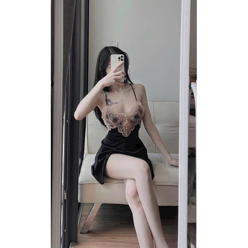 Săn sỉ Váy ngủ lụa 2s cao cấp , váy dáng xòe nhẹ siêu tôn dáng SP041 | BigBuy360 - bigbuy360.vn