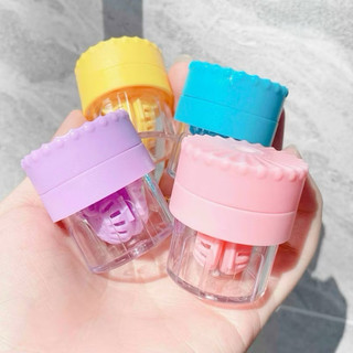  Dụng cụ Cốc rửa vệ sinh làm sạch Contact Lens Kính áp tròng màu Pastel dễ thương xinh xắn 