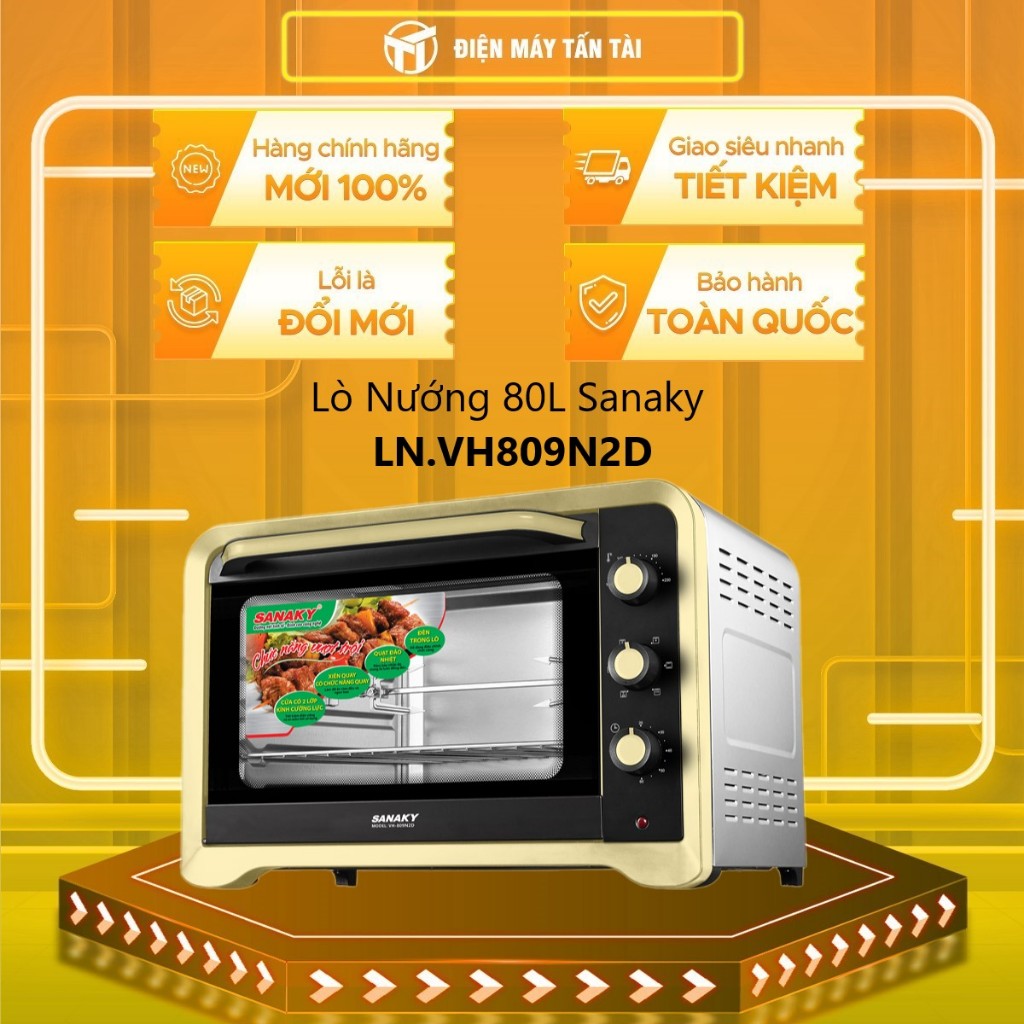 LN.VH809S2D / LN.VH809N2D - Lò Nướng 80 Lít  Sanaky  - GIAO TOÀN QUỐC