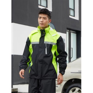Bộ Quần Áo Mưa Vải Dù Cao Cấp Chuyên Đi Phượt Siêu Thoáng Khí Lót Lưới, Khóa 2 Lớp Có Phản Quang