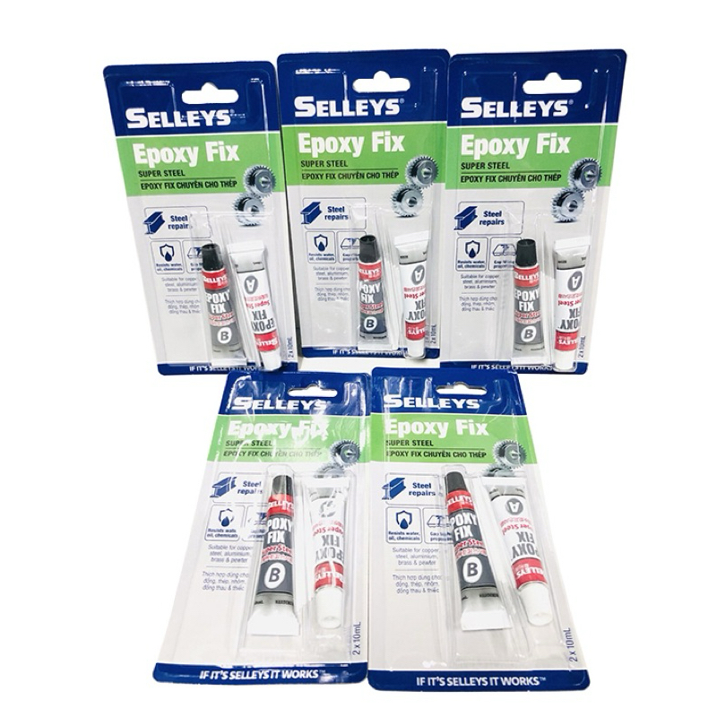 6 cặp keo dán sắt 2 thành phần Selleys