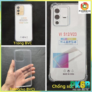 Ốp lưng dẻo trong cao cấp Vivo V23 5G (vivo S12) loại dẻo trong và loại chống sốc bảo vệ camera bền đẹp