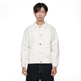 Áo khoác jean Owlbrand Crop / Trắng