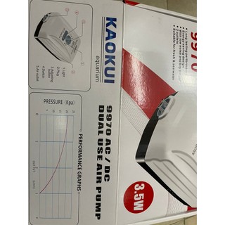Máy sủi Ôxy tích điện 2 đầu vòi đã bao gồm dây và đầu sủi Kaokui 9970 cho bể cá cảnh