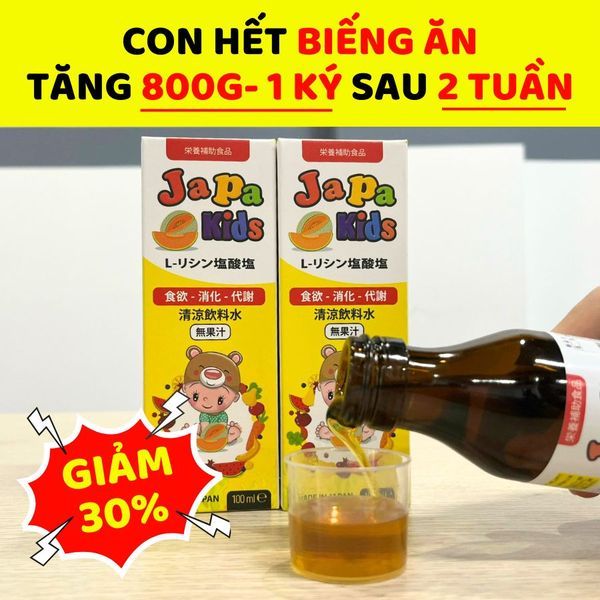 [ Combo 5 Tặng 2 ] Siro Japa Kids Chính Hãng Giúp Bé Ăn Ngon Tăng Cân và Chiều Cao Chai 100ml