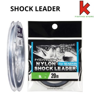 Dây NYLON SHOCK LEADER SEABASS tàng hình siêu đàn hồi cuộn 20m chuyên câu lure 