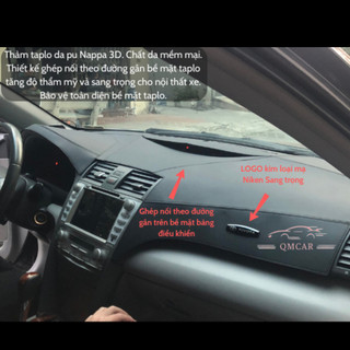 Thảm Taplo Ô Tô, Thảm Taplo Lexus ES 2013 - 2017 Chất Liệu Da Pu Nappa Được Thiết Kế 3D Ghép Nối