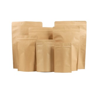  【100 cái Túi zip giấy kraft đáy đứng không cửa sổ 20x30cm 1.72kg   Hàng có sẵn --Mstar Packing 