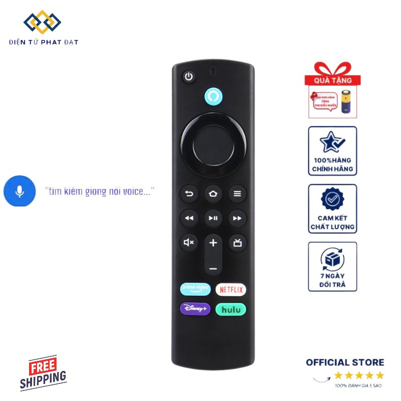 [HÀNG XỊN PHÍM ÊM] Điều khiển GIỌNG NÓI ĐẦU THU Amazon Fire TV Stick L5B83G rd / 2nd Gen Fire TV Cub