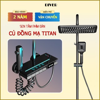 Sen Cây, Sen Tắm Đứng Nóng Lạnh Dạng Phím Đàn Có Led Hiển Thị Nhiệt Độ Mạ Titan/Nano Cao Cấp (283)