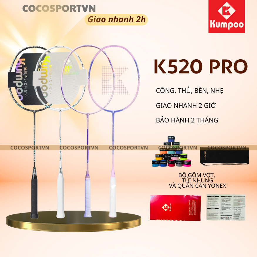 Kumpoo K520 Pro [Authentic] - Căng Sẵn 11kg, Tặng Bao Đựng và Quấn Cán