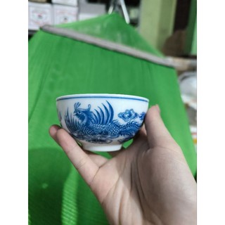 Bát cơm thờ men lam / Bát cơm cúng ]