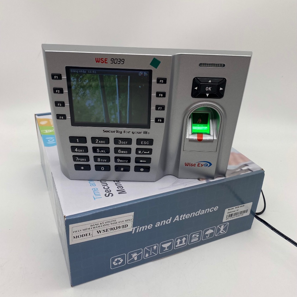 Máy chấm công vân tay + thẻ từ Wise Eye WSE-9039