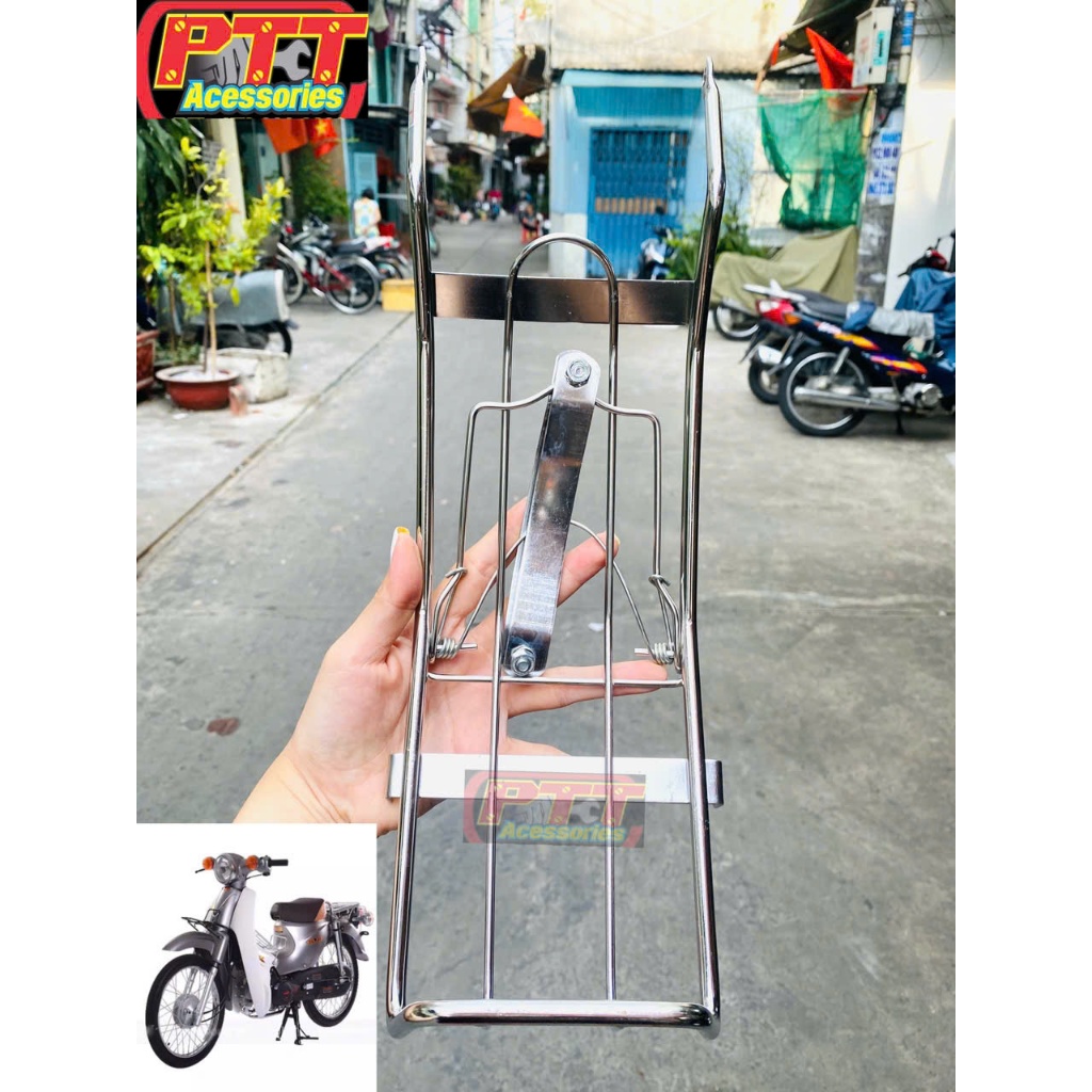 BAGA GIỮA XE CUB MỚI ( CUB TÂY Á ) INOX 8 LY