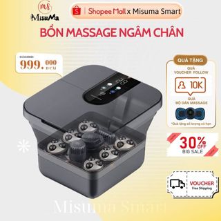 Chậu Ngâm Chân Massage Thảo Dược Gấp Gọn Misuma Sục Khí Con Lăn Mát Xa Chân Bồn Ngâm Chân Giải Độc