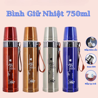  Bình giữ nhiệt 750ml inox 304 -Bình Giữ Nhiệt Nóng Lạnh Siêu Bền Siêu Đẹp 