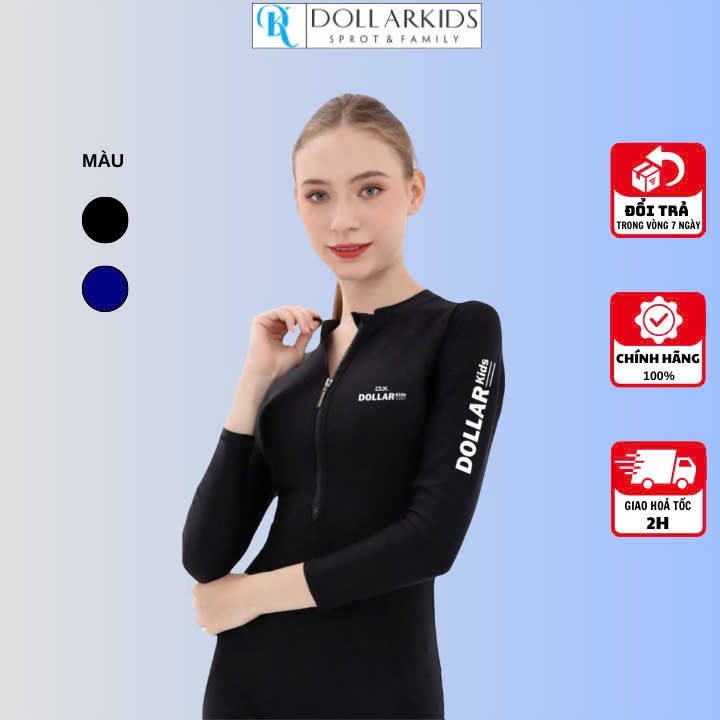 Đồ Bơi Nữ Cao Cấp Liền Thân Dài Tay DollarKids | BigBuy360 - bigbuy360.vn