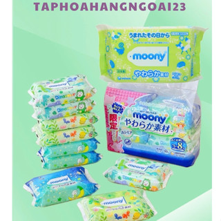 Khăn giấy ướt Moony Hàng nội địa Nhật GÓI 76 MIẾNG