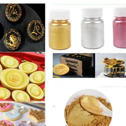 Bột nhũ màu trang trí bánh