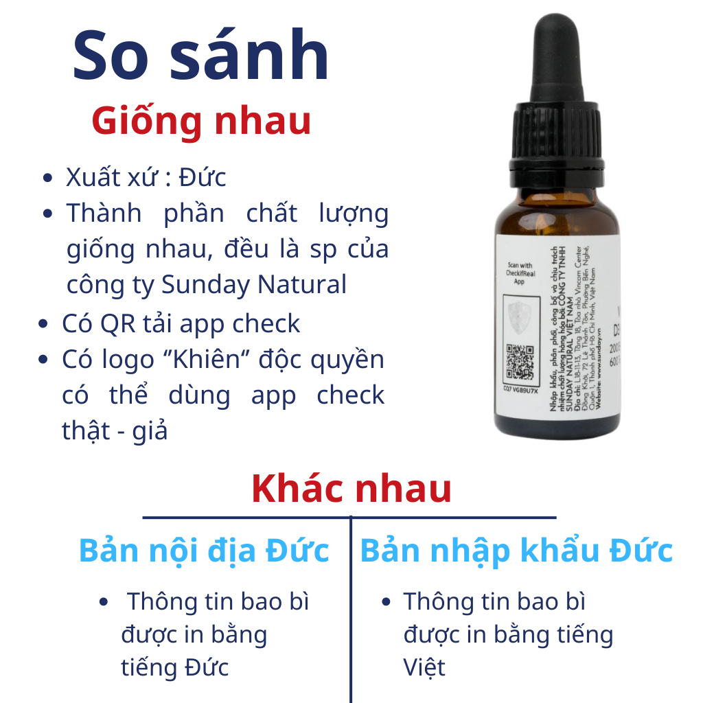 Vitamin D3 K2 Mk7 Sunday Natural Đức, vitamin cho bé 20ml giúp bổ sung dinh dưỡng cho trẻ