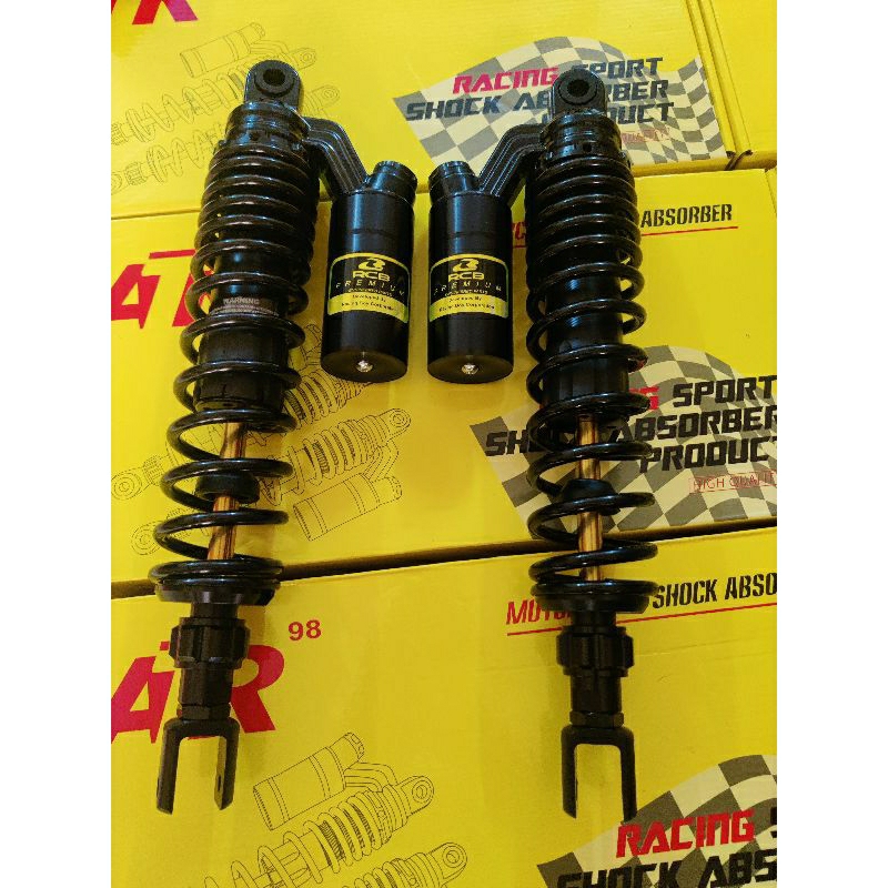 (tăng chỉnh kiểu)Phuộc RCB NITRON bình dầu full đen (ty GOLD )gắn SH Việt Nam 2009_2023 sh125 sh150 