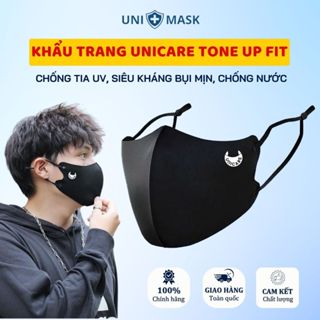 Combo 3 Chiếc Khẩu trang Unicare Tone Up Fit  Khẩu Trang Có nút điều chỉnh quai đeo Chống nắng 2 Lớp mềm mịn