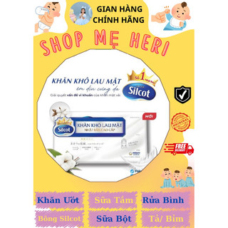 Combo 2 Gói Khăn Khô Lau Mặt Silcot Cotton, Thấm Khô Nhẹ Nhàng Cho Da - Gói 40 Miếng