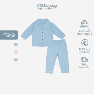 Bộ dài tay cài giữa Pyjamas sợi tre cho bé 1-5 tuổi - Bambus BBB1102PJ | Quần áo BU Baby chính hãng