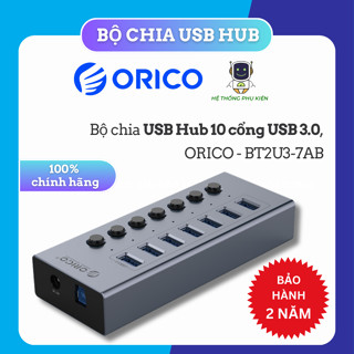 Bộ Chia USB HUB 16/10/7 Cổng USB 3.0 có công tắc riêng ORICO BT2U3 - Hàng Chính Hãng, Bảo Hành 24 Tháng