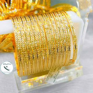 Bộ 7, Bộ 9 Chiếc Vòng Ximen Đồng Vàng Mẫu Chạm Ý 18k Bảng 3l5 Màu 610 Sài Gòn. Không Phai Trắng, Đen