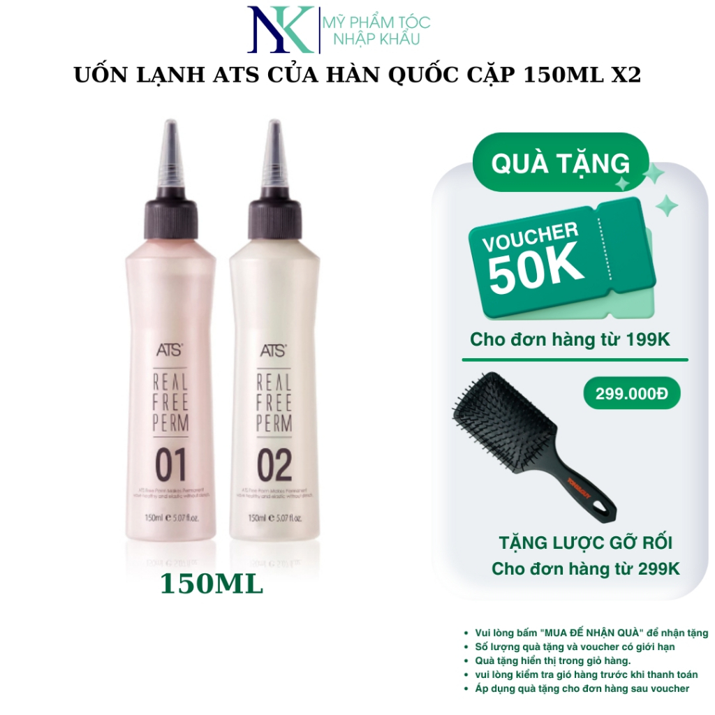 Cặp Uốn Lạnh Ats Real Free Perm 150ml