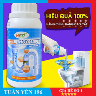 [HỎA TỐC 1H] Bột thông tắc cống HGO Super làm sạch cặn bẩn, chống nghẹt bồn cầu, lavabo (250gr) - Hàng chính hãng