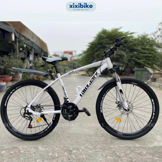 Xe đạp thể thao khung thép LAUXJACK model F01 phanh đĩa bám đường Tặng bộ phụ kiện xe đầy đủ