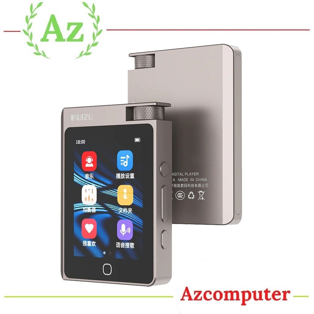 Máy nghe nhạc Bluetooth Ruizu A55 16G tích hợp bộ điều chỉnh hiệu ứng âm thanh, màn hình cảm ứng IPS