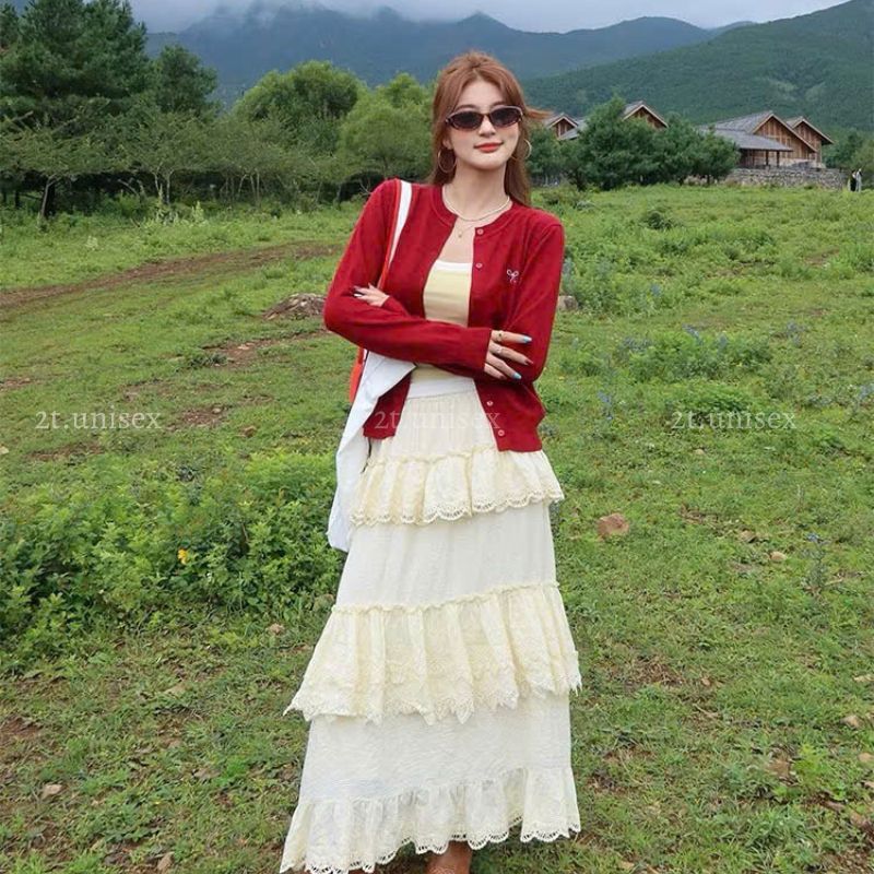 Áo Cardigan nữ Len mỏng áo len khoác ngoài thu đông dài tay Mẫu Mới phong cách Hàn Quốc P97 2t.unise