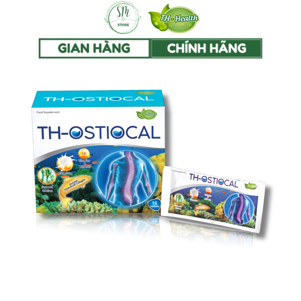 Canxi TH Ostiocal, Bổ Sung Canxi, Collagen và Chất Dinh Dưỡng Cho Cơ Thể, Chắc Xương, Khỏe Răng