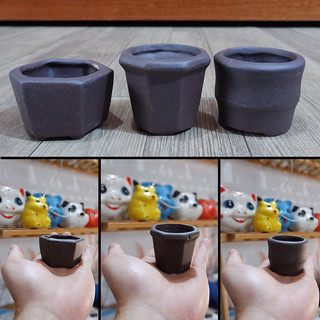 chậu bonsai mini đất đen 5x5