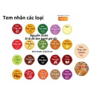 Tem dán nhãn nhân bánh trung thu