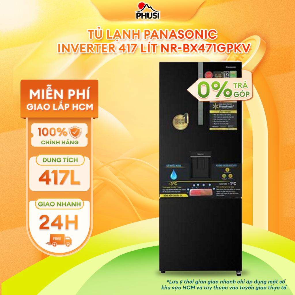 NR-BX471GPKV Tủ lạnh Panasonic Inverter 417 lít NR-BX471GPKV - [MIỄN PHÍ GIAO LẮP]