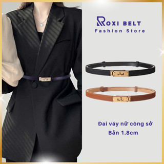 Thắt Lưng Nữ HM Khóa Vàng Thời Trang Công Sở, Đai Váy Nữ Bản Nhỏ Thanh Lịch Dễ Phối Đồ