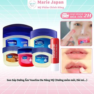 Son Sáp Dưỡng Ẩm Vaseline Đa Năng Mỹ (Dưỡng mềm môi, Dài mi...)