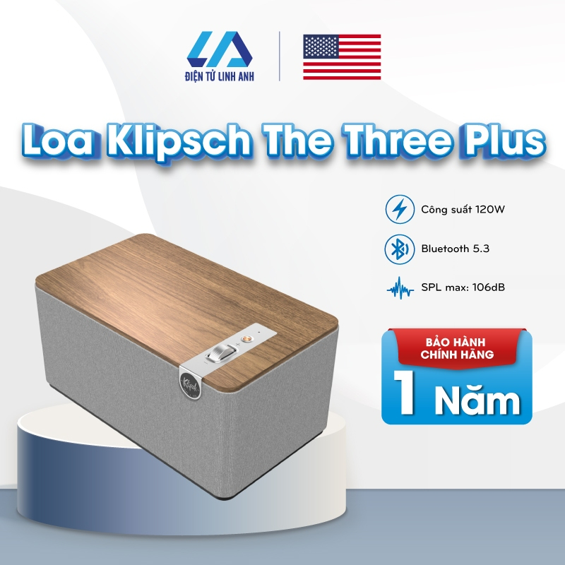 Loa Bluetooth KLIPSCH THE THREE PLUS Chính Hãng Bảo Hành 12 tháng, Linh Anh Audio