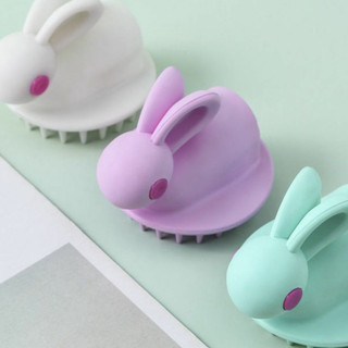 Bàn chải gội đầu Massage bằng silicon, lược  hình thỏ- Moonchic
