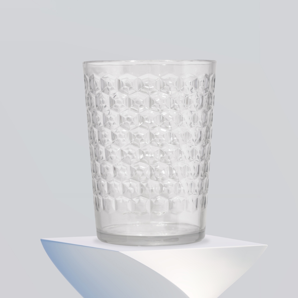 Cốc Nhựa, Ly Nhựa Tổ Ong 300ml Chịu Nhiệt Tốt 6383