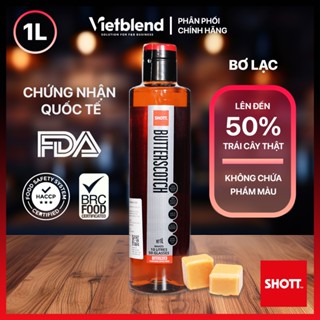  Syrup SHOTT Vị Bơ Lạc  Butterscotch  Chai 1 Lít 