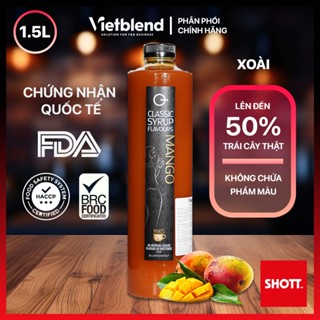 Syrup SHOTT Vị Xoài (Mango) Chai 1,5 Lít