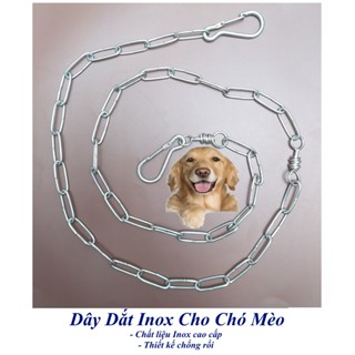 Dây dắt inox cho Chó Mèo Kiểu hàn liền Chất liệu inox cao cấp, Không gỉ, Chắc chắn, Bền đẹp, An toàn cho thú cưng