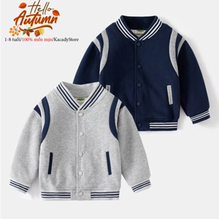 (15-33kg) Áo khoác bomber KACADY hàng Quảng Châu - Áo varsity trẻ em kiểu dáng Hàn quốc mẫu mới 2025